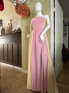 Rubber Ducky Productions Pink and Cream Colorblock Dress